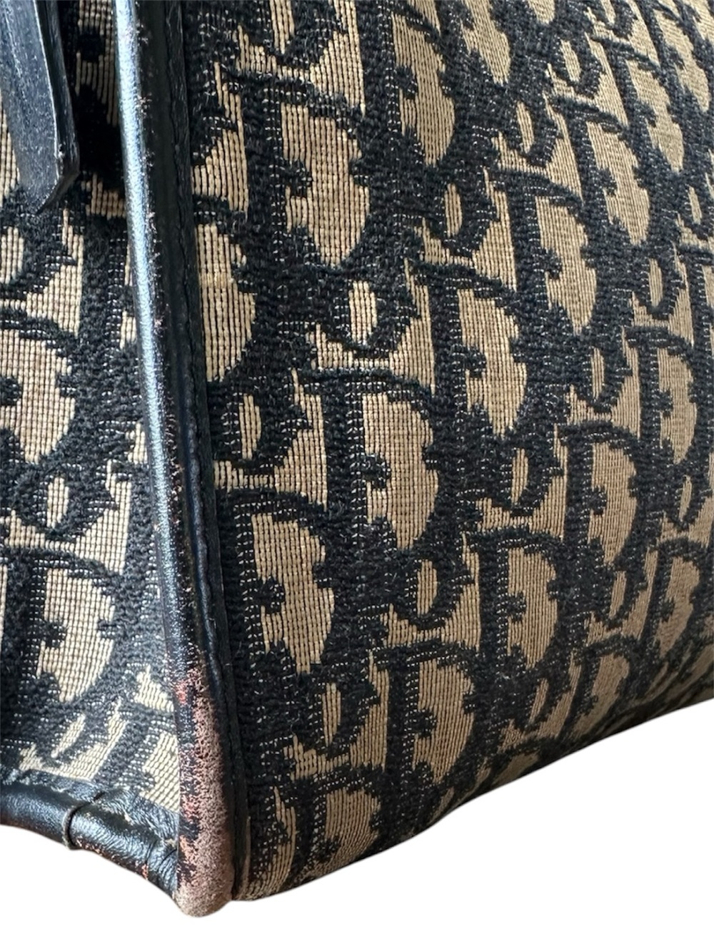 Vintage Christian Dior Oblique Monogram Travel Cosmetic Pouch Archive Galliano - Picture 5 of 13